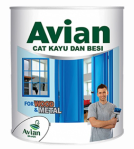 Cat pintu kayu minimalis