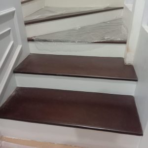 Trap Tangga Kayu Kamper Samarinda Oven & Handrailing kayu Meranti Oven - Gading Serpong, Tangerang