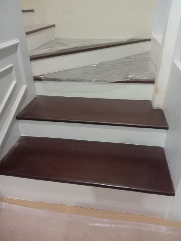 Trap Tangga Kayu Kamper Samarinda Oven & Handrailing kayu Meranti Oven - Gading Serpong, Tangerang