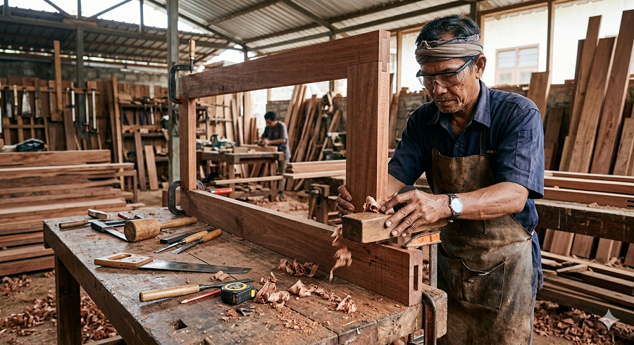 kusen kayu meranti