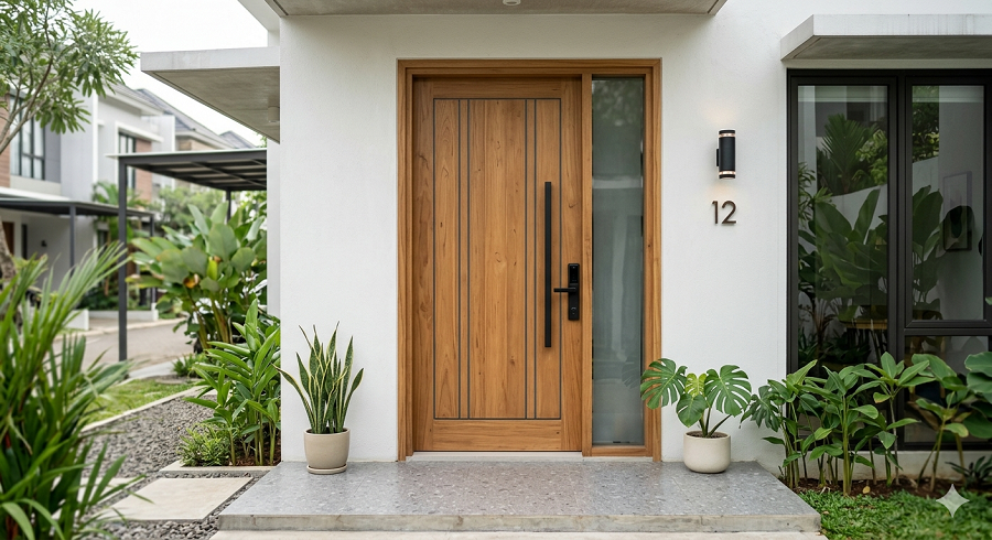 pintu kayu minimalis