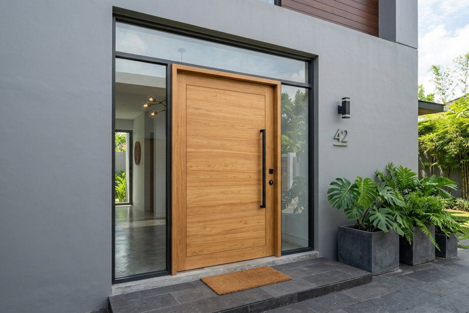 pintu kayu minimalis